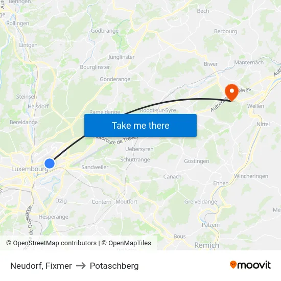 Neudorf, Fixmer to Potaschberg map