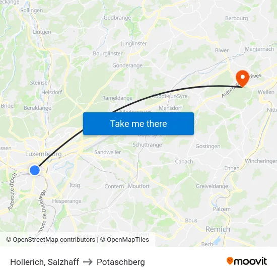 Hollerich, Salzhaff to Potaschberg map
