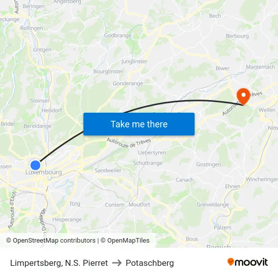 Limpertsberg, N.S. Pierret to Potaschberg map