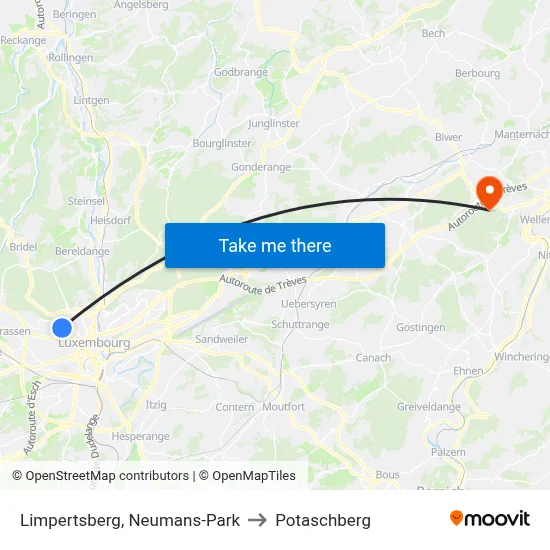 Limpertsberg, Neumans-Park to Potaschberg map