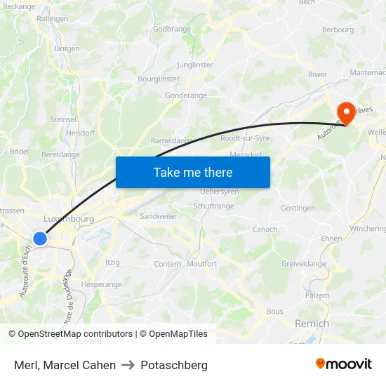 Merl, Marcel Cahen to Potaschberg map