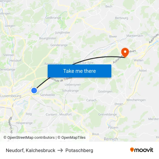 Neudorf, Kalchesbruck to Potaschberg map