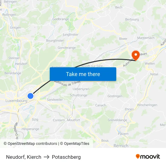 Neudorf, Kierch to Potaschberg map
