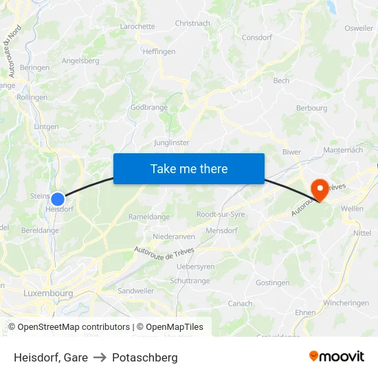 Heisdorf, Gare to Potaschberg map