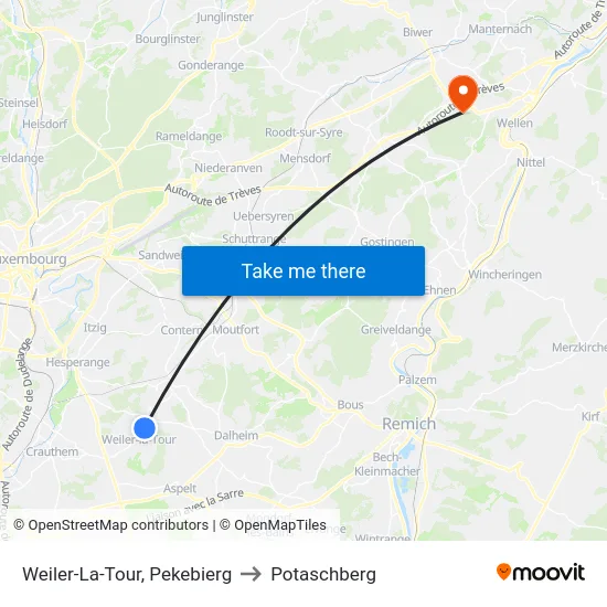 Weiler-La-Tour, Pekebierg to Potaschberg map