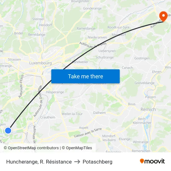 Huncherange, R. Résistance to Potaschberg map