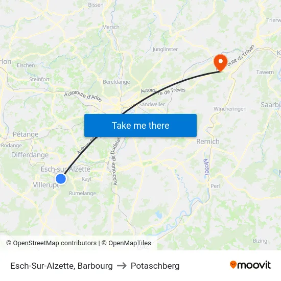 Esch-Sur-Alzette, Barbourg to Potaschberg map