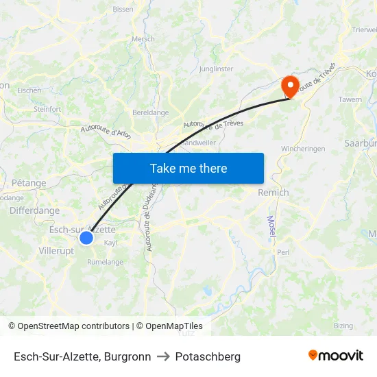 Esch-Sur-Alzette, Burgronn to Potaschberg map