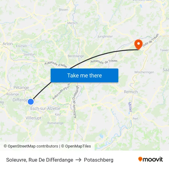 Soleuvre, Rue De Differdange to Potaschberg map
