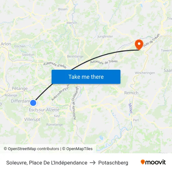 Soleuvre, Place De L'Indépendance to Potaschberg map