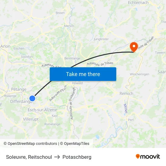 Soleuvre, Reitschoul to Potaschberg map