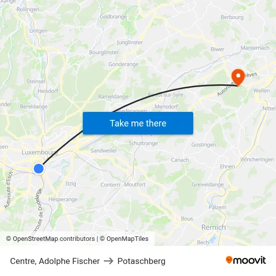 Centre, Adolphe Fischer to Potaschberg map