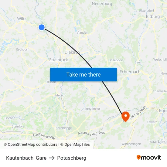 Kautenbach, Gare to Potaschberg map