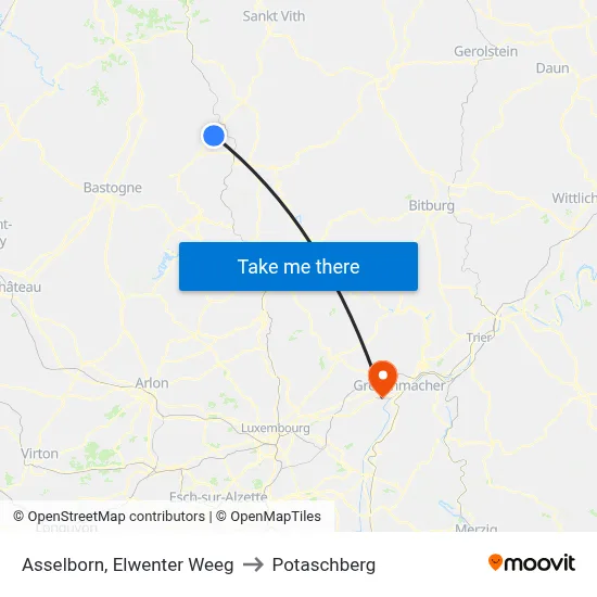 Asselborn, Elwenter Weeg to Potaschberg map