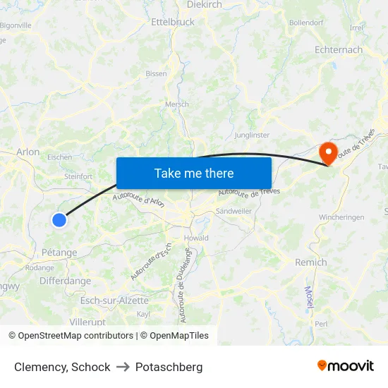 Clemency, Schock to Potaschberg map