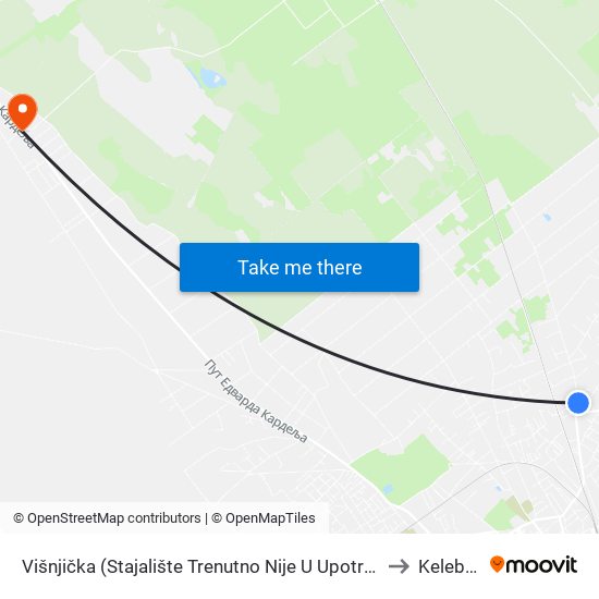 Višnjička (Stajalište Trenutno Nije U Upotrebi) to Kelebija map