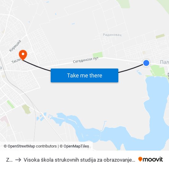 Zoo to Visoka škola strukovnih studija za obrazovanje vaspitača i trenera map