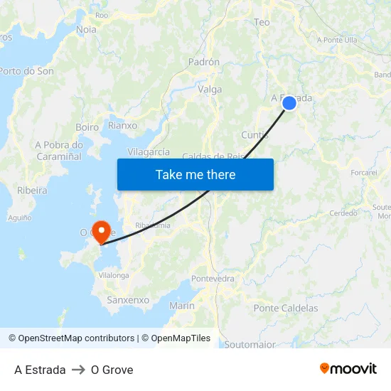 A Estrada to O Grove map