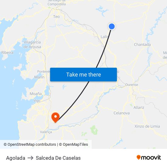 Agolada to Salceda De Caselas map