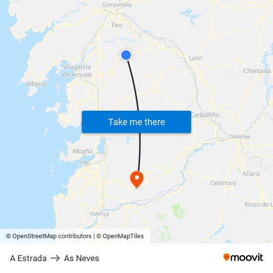 A Estrada to As Neves map