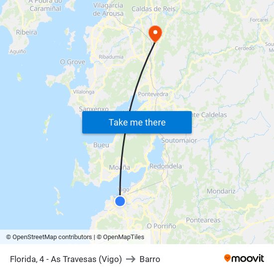 Florida, 4 - As Travesas (Vigo) to Barro map