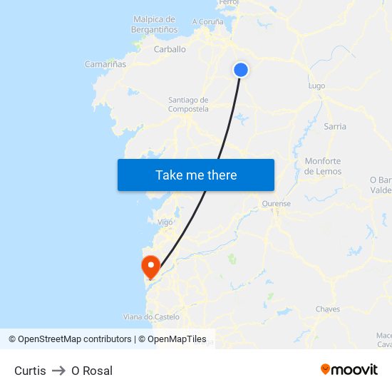 Curtis to O Rosal map