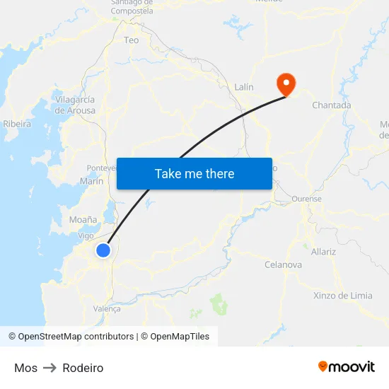 Mos to Rodeiro map