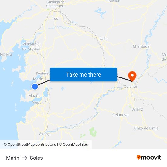 Marín to Coles map