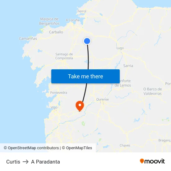 Curtis to A Paradanta map