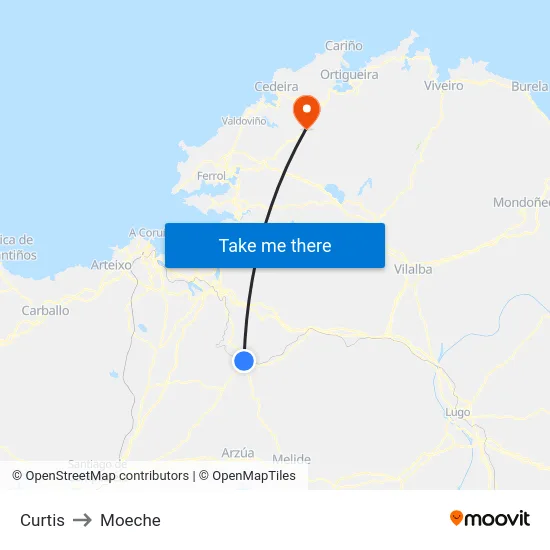 Curtis to Moeche map