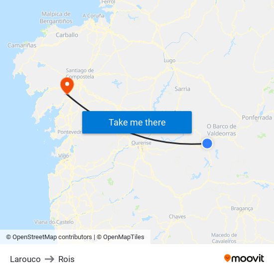 Larouco to Rois map