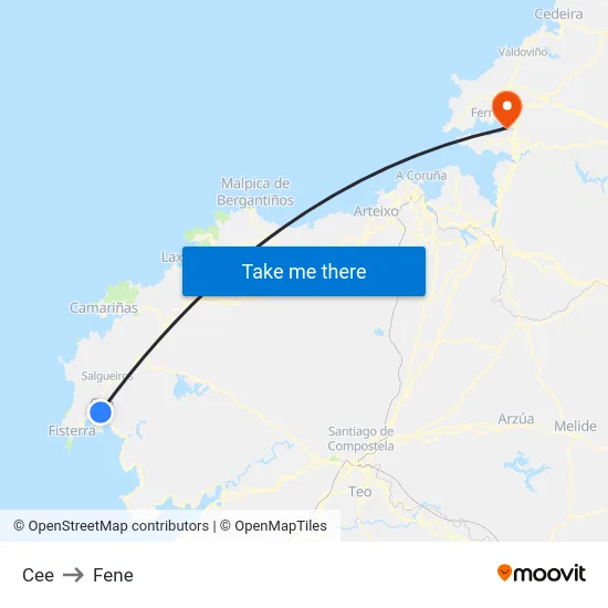 Cee to Fene map
