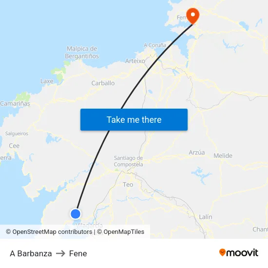 A Barbanza to Fene map