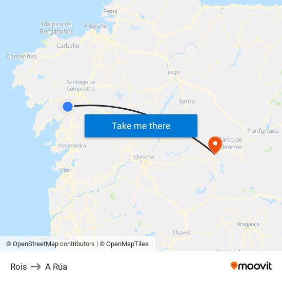 Rois to A Rúa map