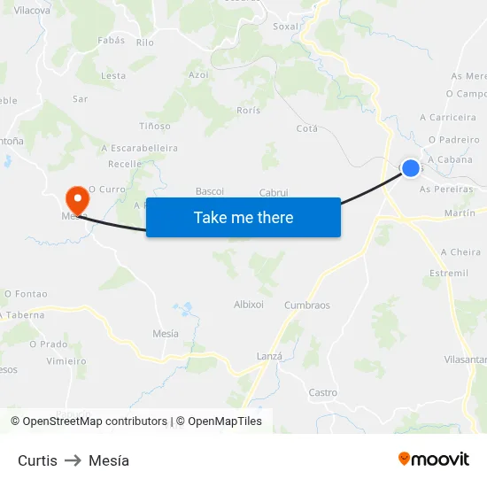 Curtis to Mesía map