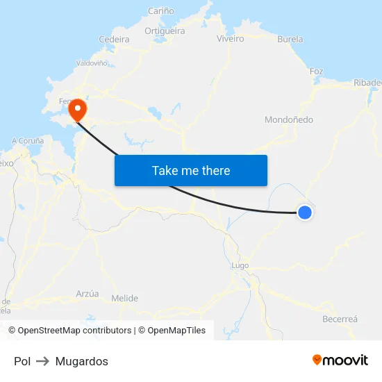 Pol to Mugardos map
