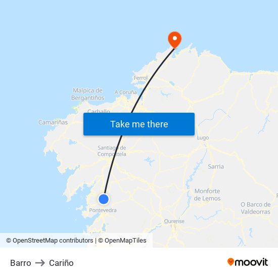 Barro to Cariño map