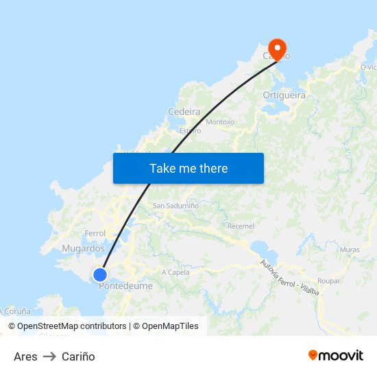 Ares to Cariño map