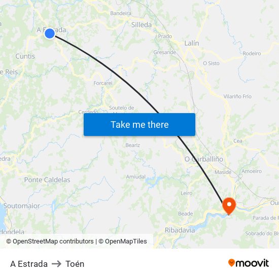 A Estrada to Toén map