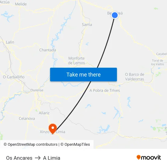 Os Ancares to A Limia map