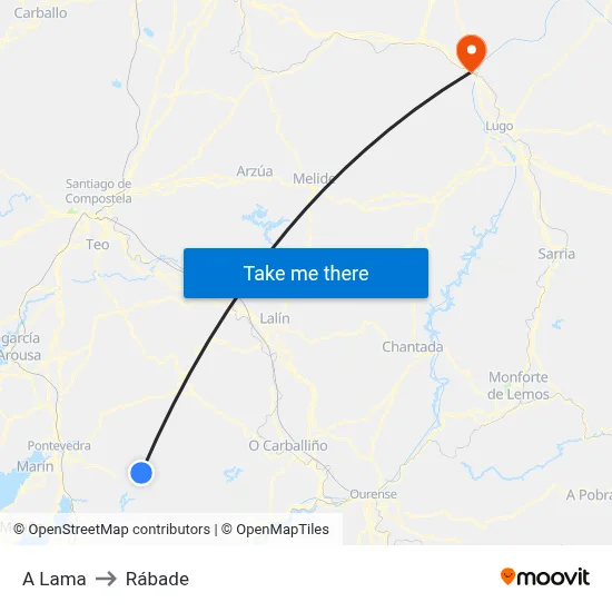 A Lama to Rábade map