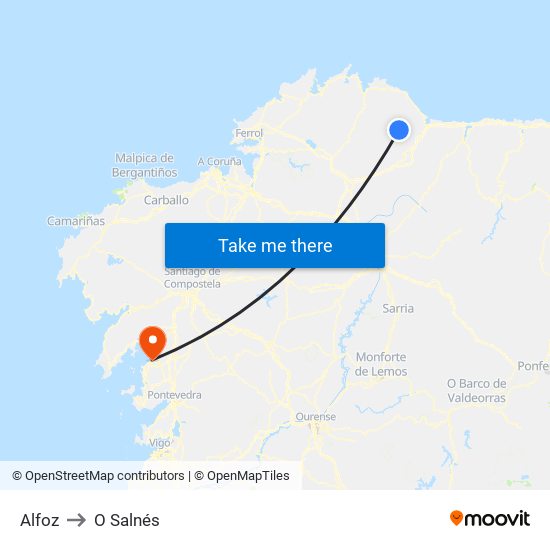 Alfoz to O Salnés map