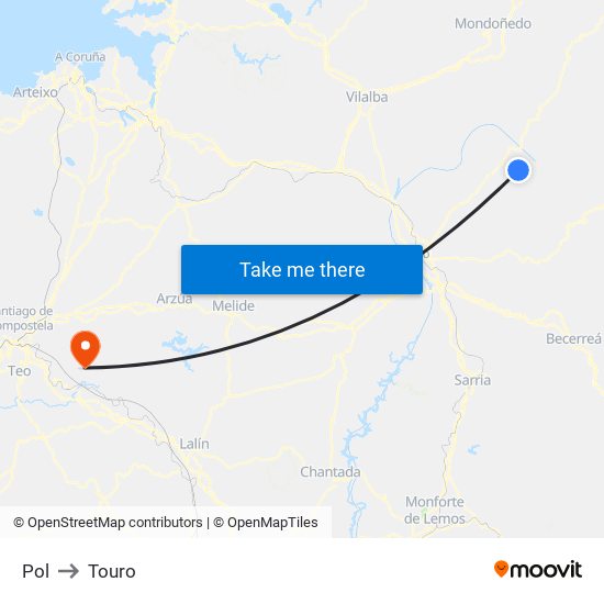 Pol to Touro map