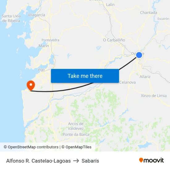 Alfonso R. Castelao-Lagoas to Sabarís map