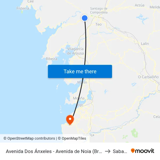 Avenida Dos Ánxeles - Avenida de Noia (Brión) to Sabarís map