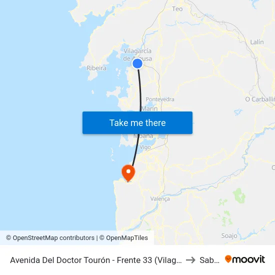 Avenida Del Doctor Tourón - Frente 33 (Vilagarcía de Arousa) to Sabarís map