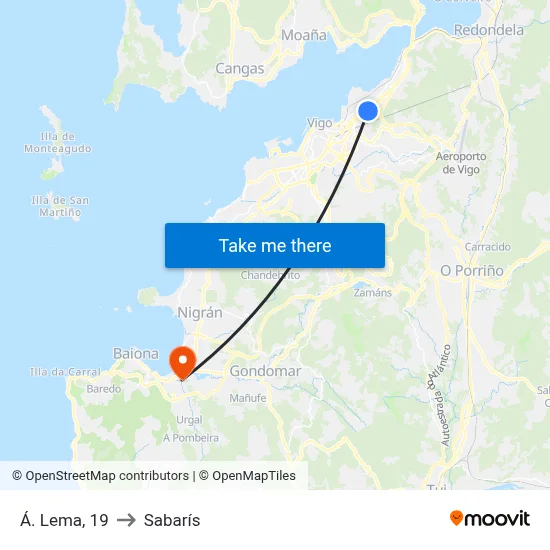 Á. Lema, 19 to Sabarís map