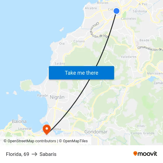 Florida, 69 to Sabarís map