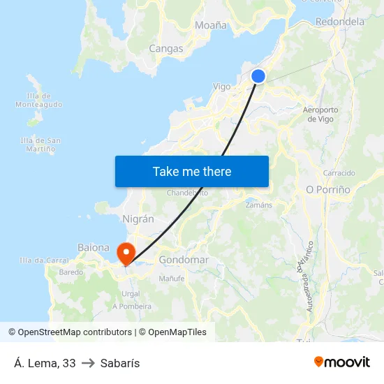 Á. Lema, 33 to Sabarís map