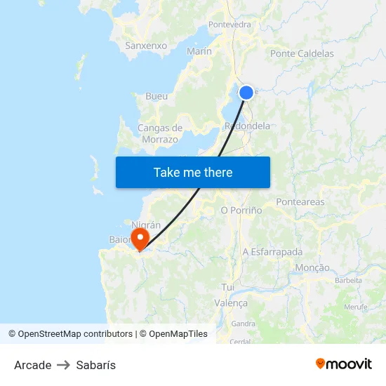 Arcade to Sabarís map